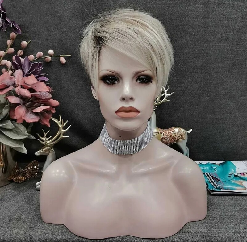 Reagan Wig | Ash Blonde Ombre Human Hair Blend 