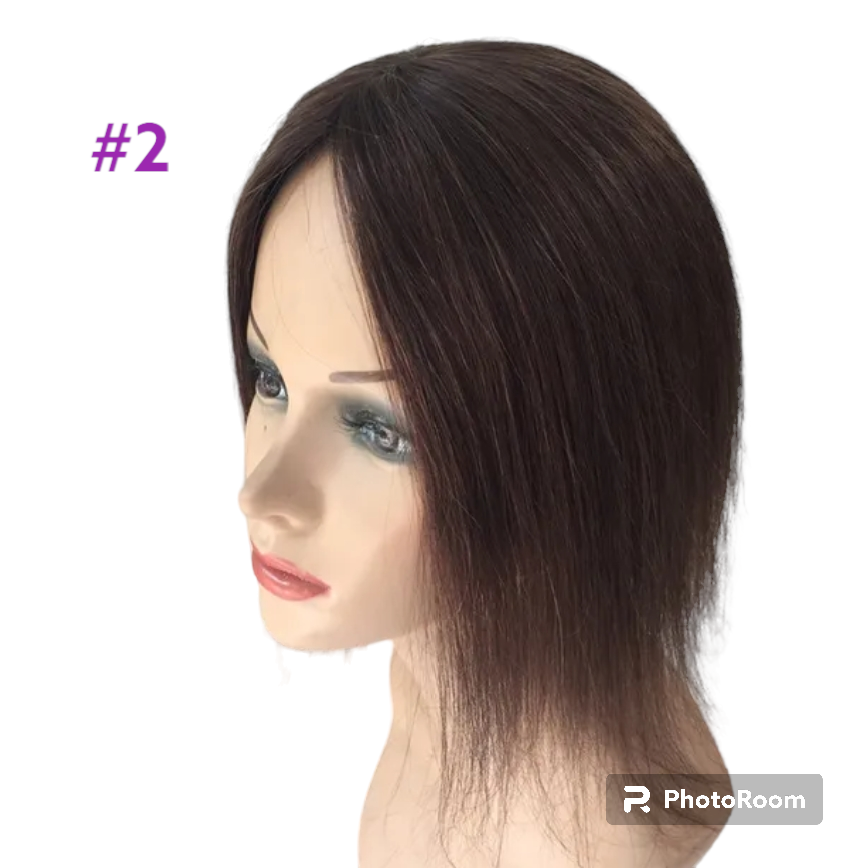 HUMAN HAIR TOPPER PU Base 4x5cm