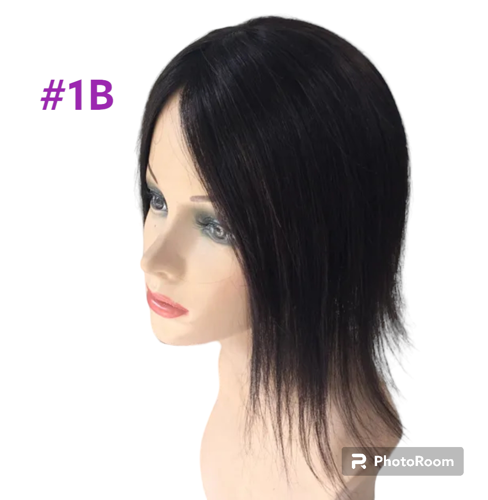 HUMAN HAIR TOPPER PU Base 4x5cm