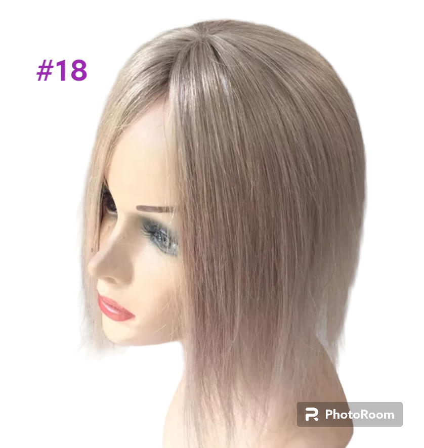 HUMAN HAIR TOPPER PU Base 4x5cm