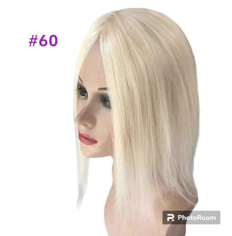 HUMAN HAIR TOPPER PU Base 4x5cm