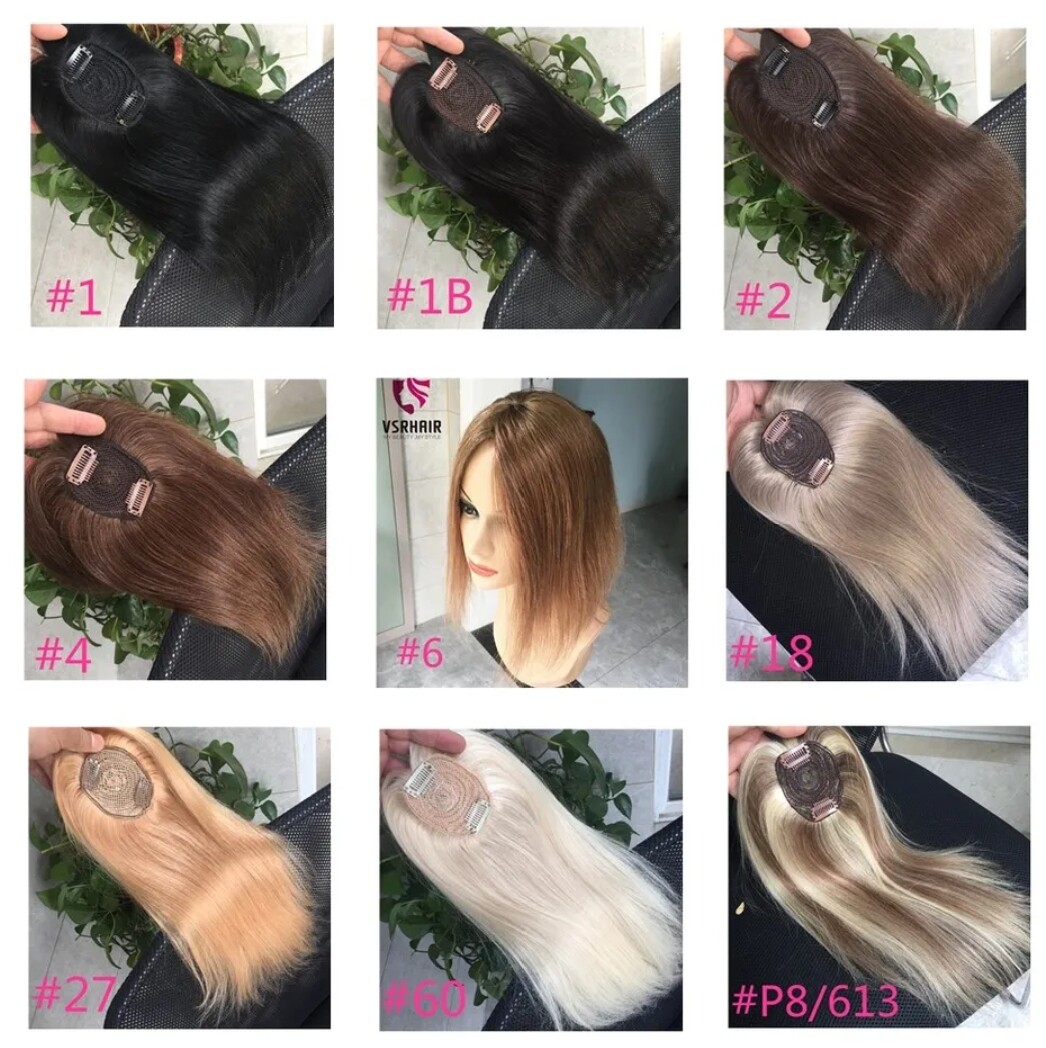 HUMAN HAIR TOPPER PU Base 4x5cm