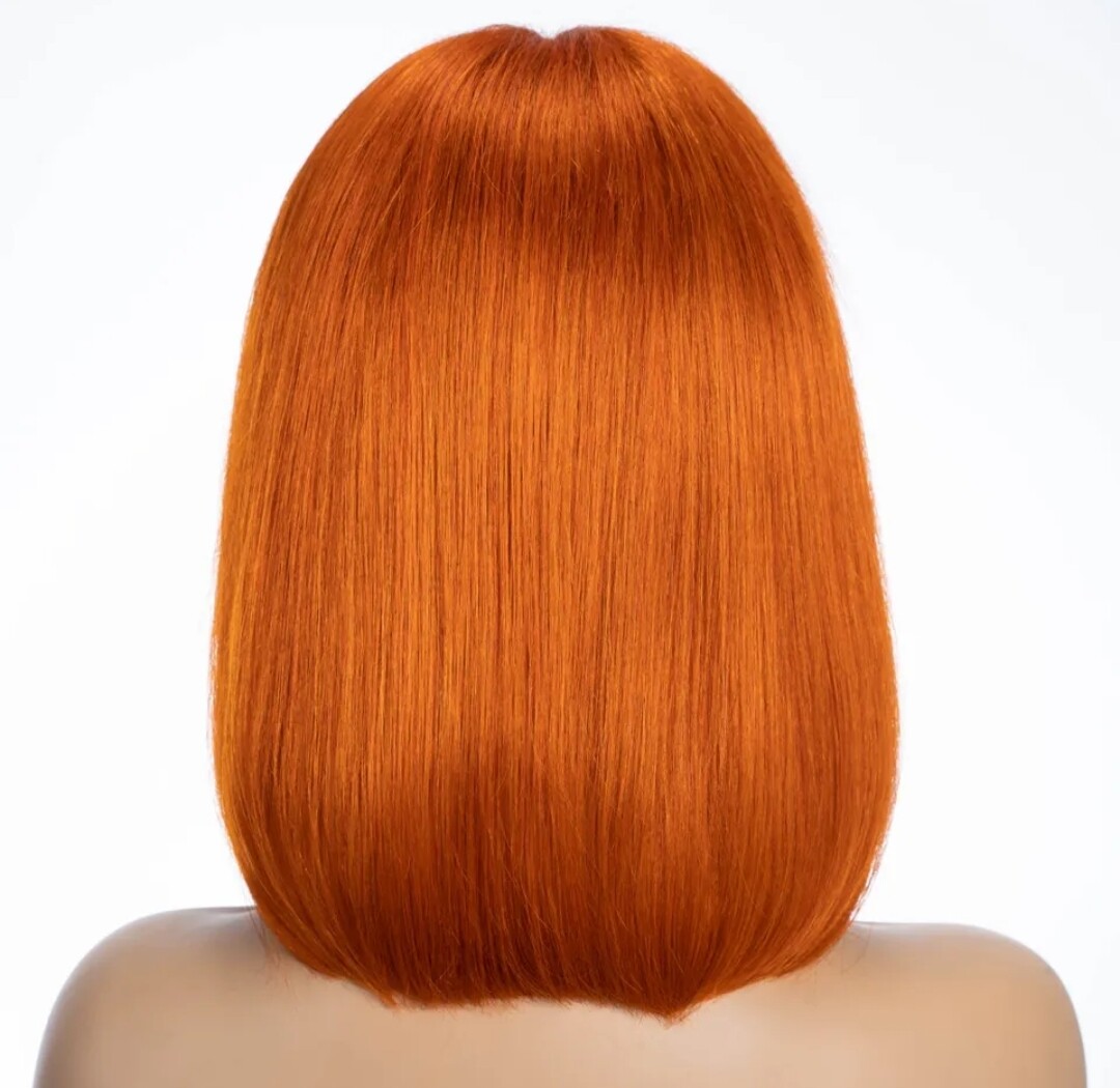 Ranita Wig | Orange Human Hair Lace Closure