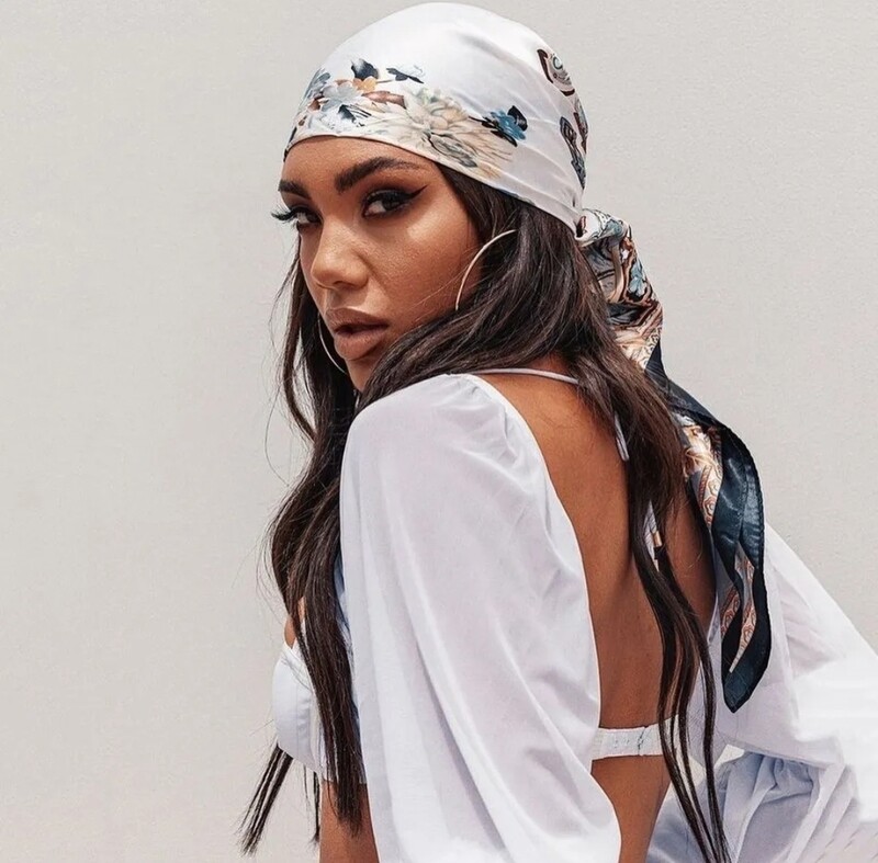 DESIGNER SILK HEADSCARF