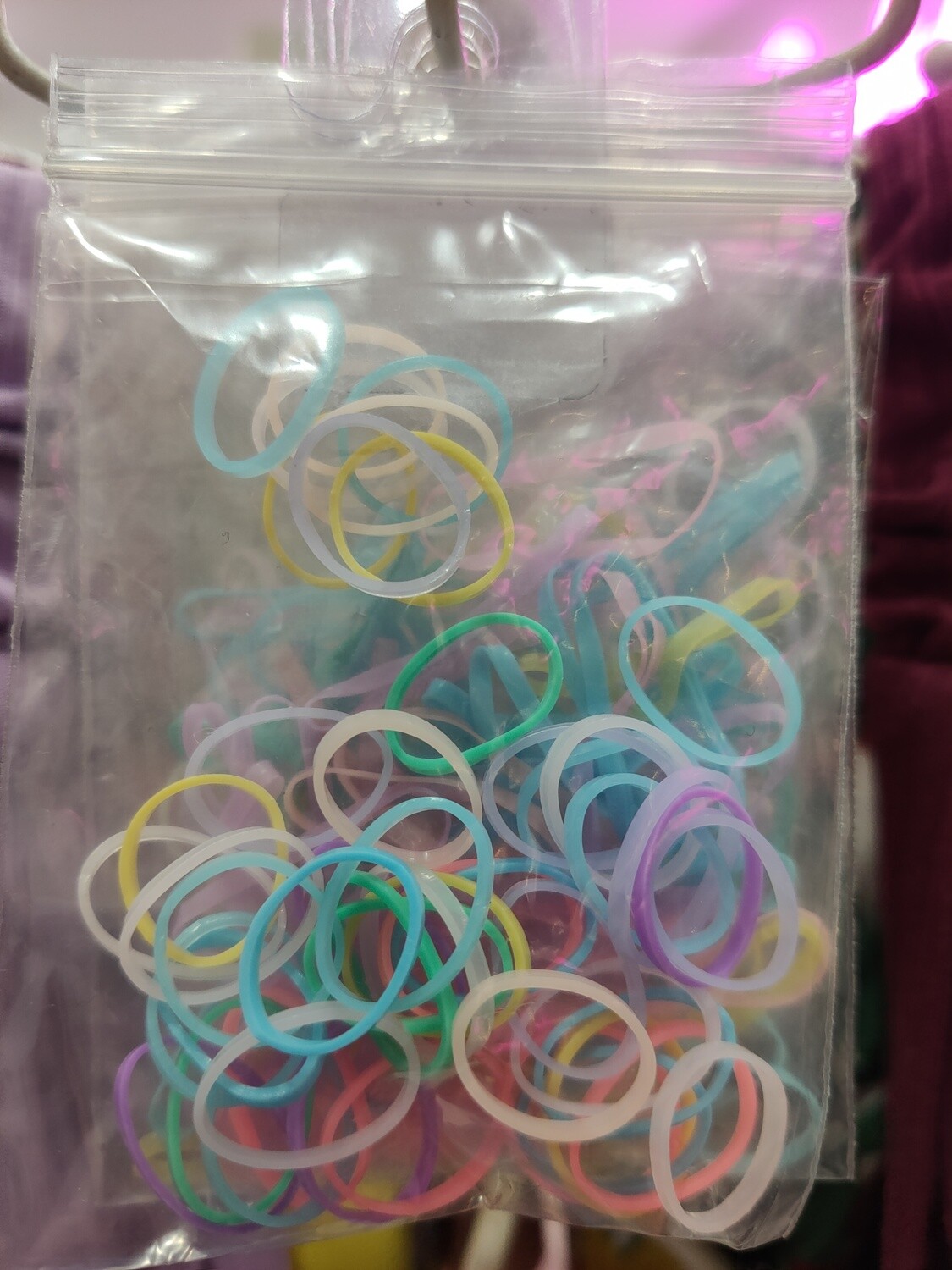 MULTICOLOR RUBBER ELASTIC BAND 50PC PACK