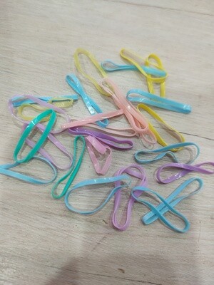 MULTICOLOR RUBBER ELASTIC BAND 50PC PACK