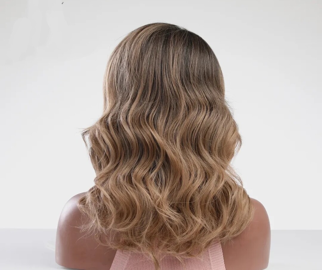 Carmelina Wig | Foiled Brown Balayage Free Part Lace Front 