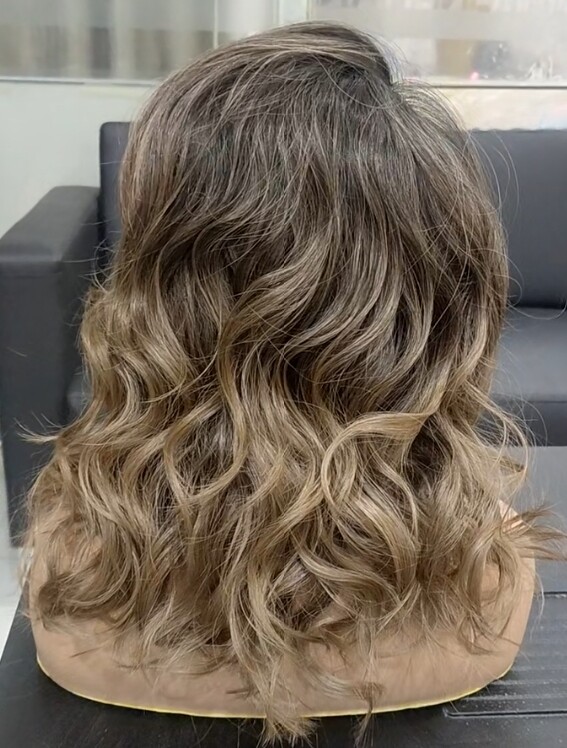 Carmelina Wig | Foiled Brown Balayage Free Part Lace Front 