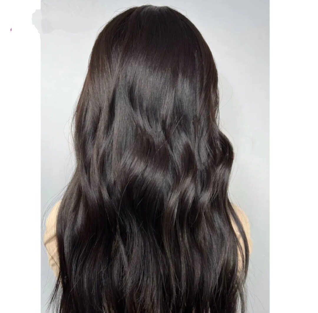 Mindy Wig | Dark Brown with Frontal Highlights Human Hair Lace Front