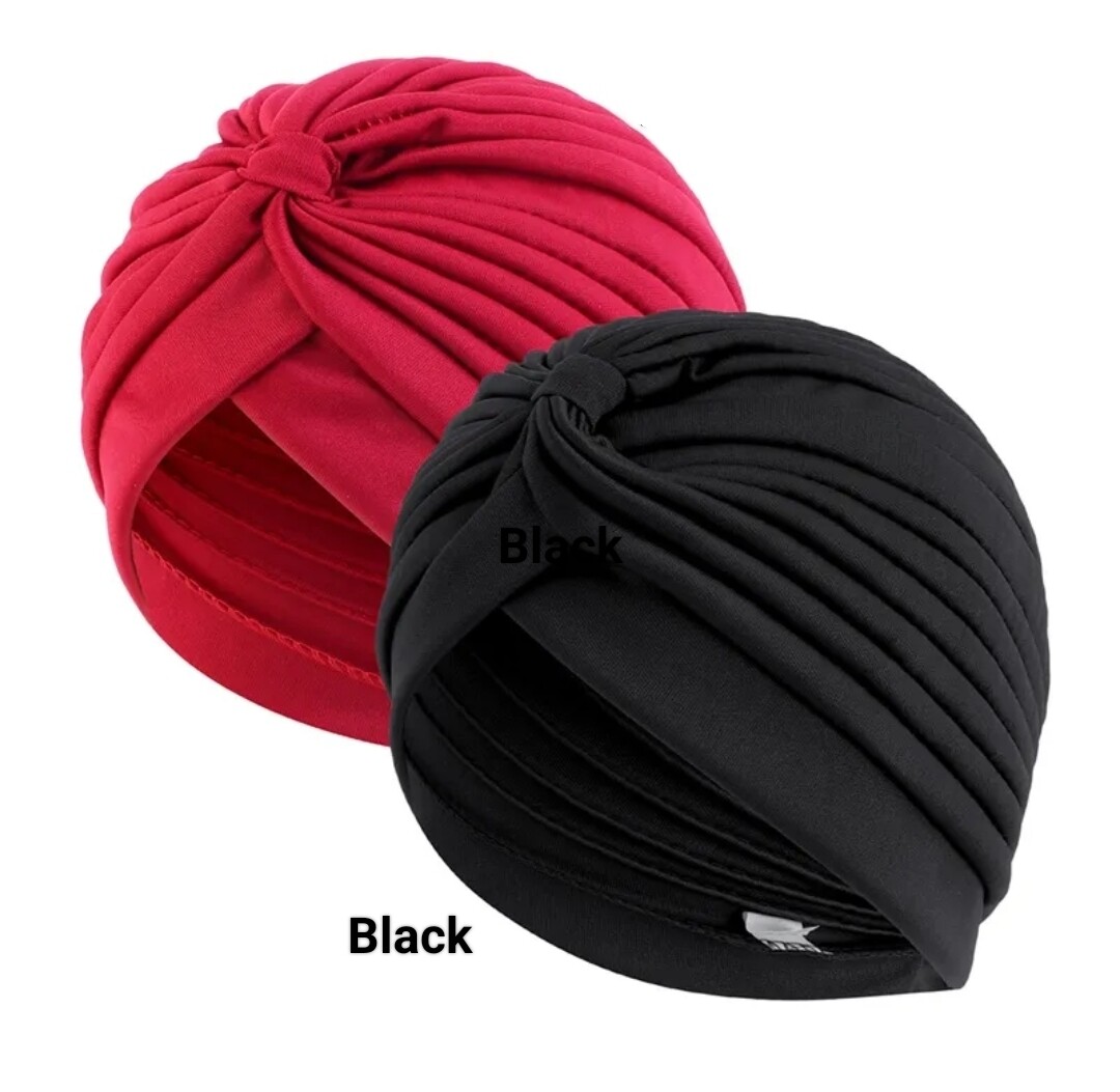 GATHERED KNOT TURBAN