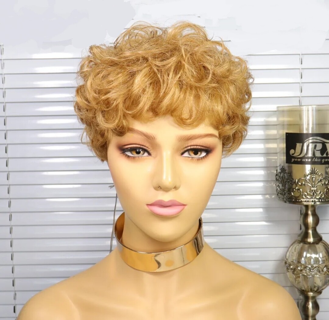 Sue Wigs | Short Curly Human Hair