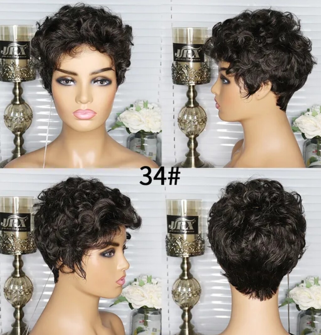 Sue Wigs | Short Curly Human Hair