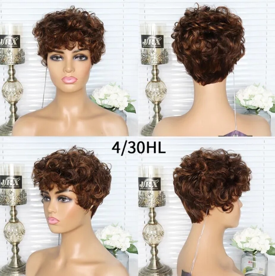 Sue Wigs | Short Curly Human Hair