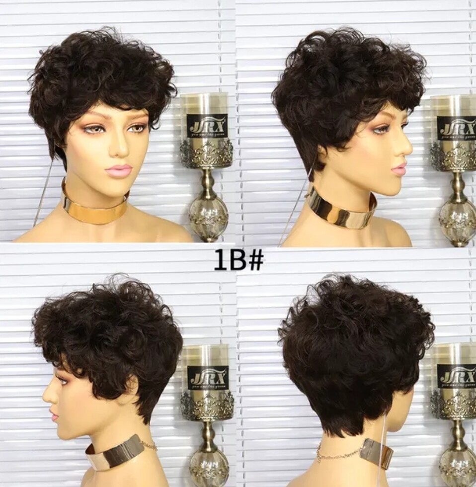 Sue Wigs | Short Curly Human Hair