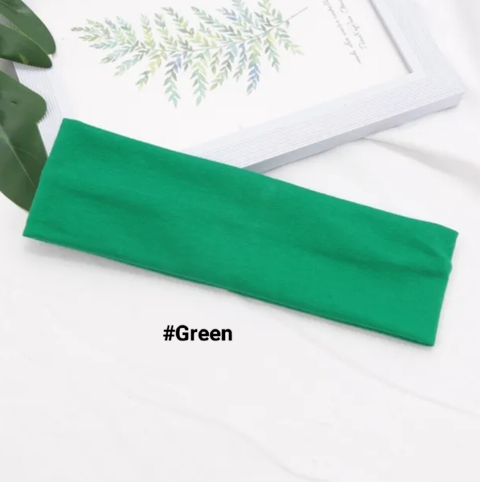 PLAIN COLOUR ELASTIC HEADBAND 