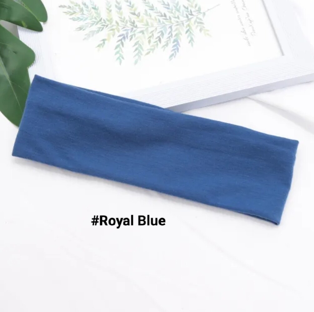 PLAIN COLOUR ELASTIC HEADBAND 