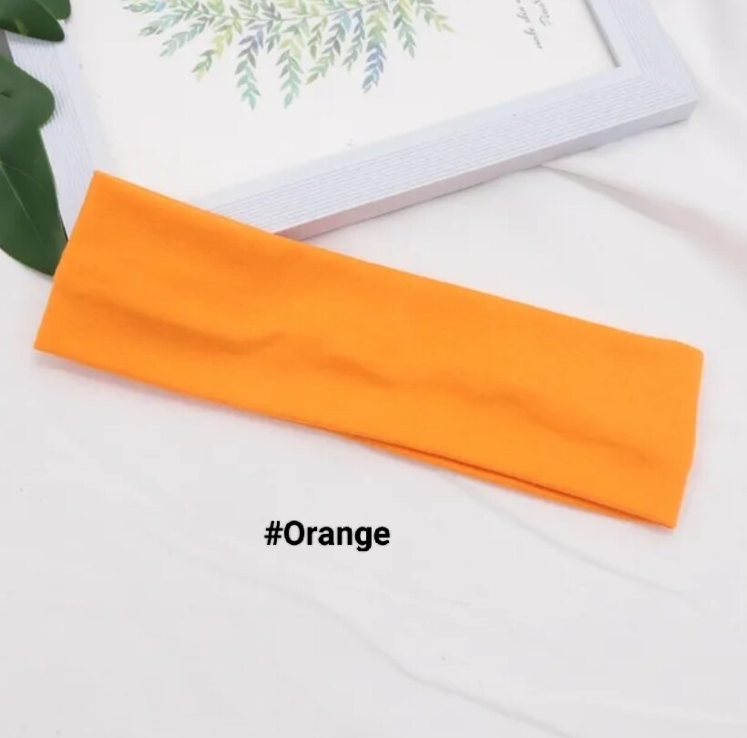 PLAIN COLOUR ELASTIC HEADBAND 