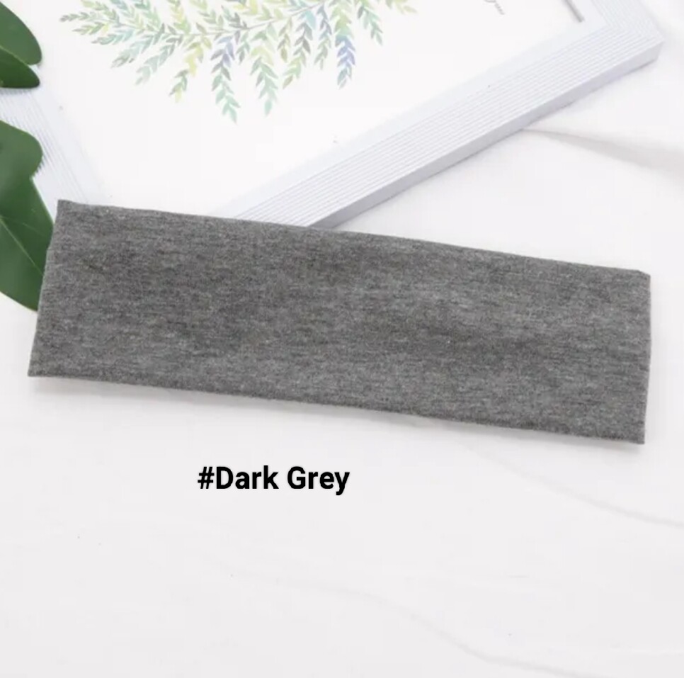 PLAIN COLOUR ELASTIC HEADBAND 