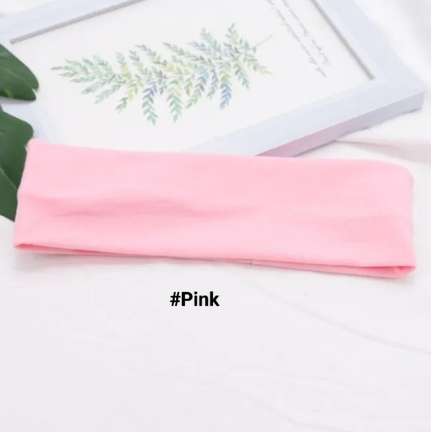 PLAIN COLOUR ELASTIC HEADBAND 