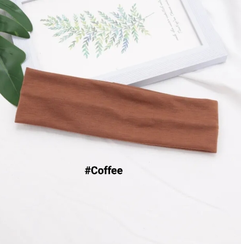 PLAIN COLOUR ELASTIC HEADBAND 