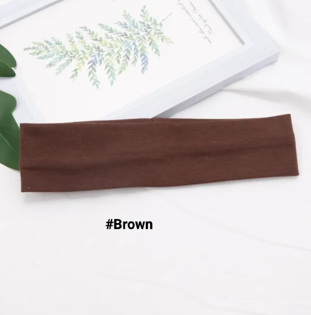 PLAIN COLOUR ELASTIC HEADBAND 