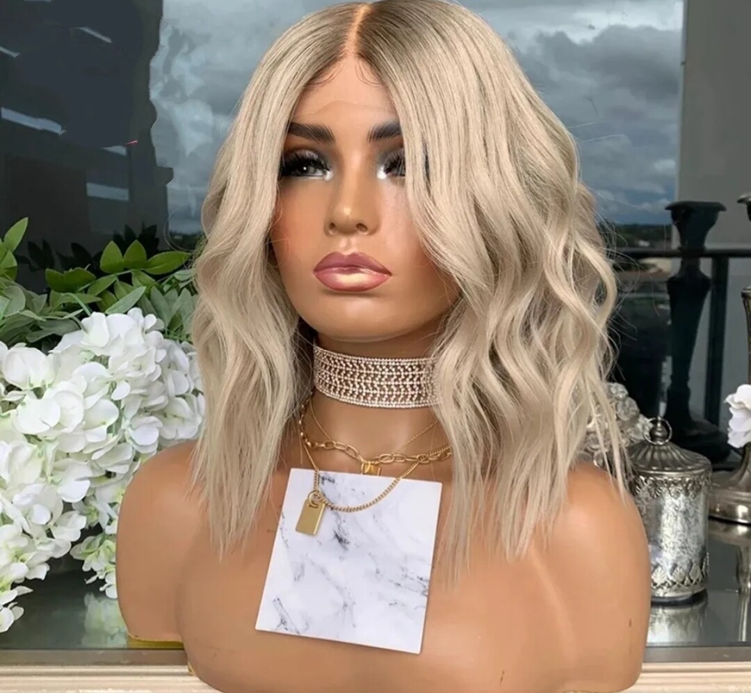 Shareen Wig | Ash Blonde Balayage Human Hair Lace Front