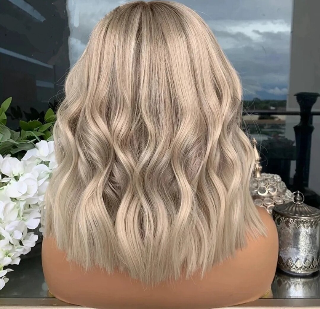 Shareen Wig | Ash Blonde Balayage Human Hair Lace Front