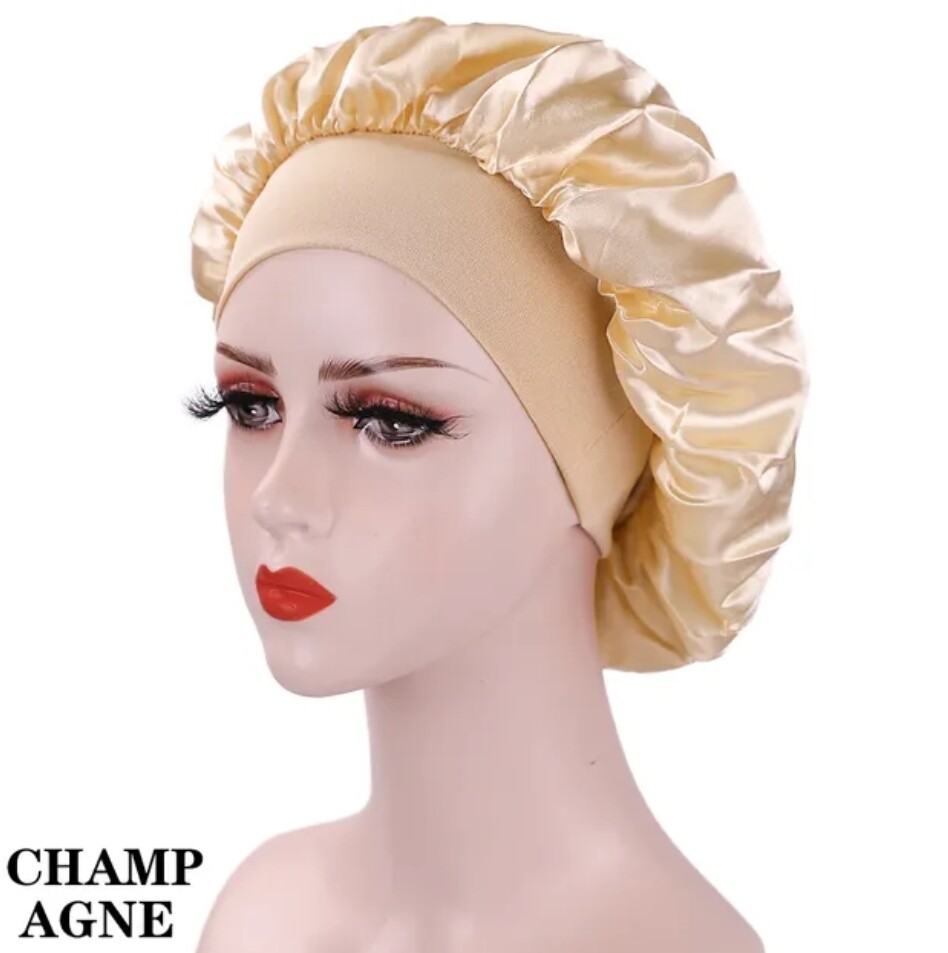 SATIN NIGHT BONNET CAP