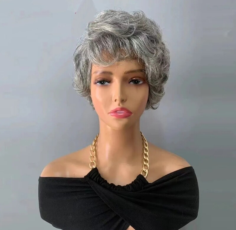 Carmela Wig | Salt and Pepper Human Hair