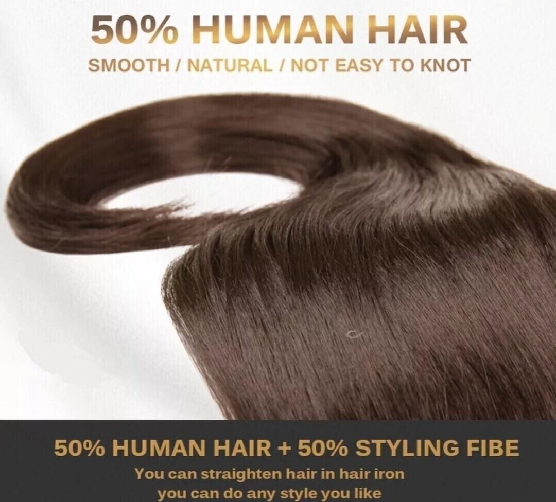 Miggy Wig | Light Blonde Highlights Human Hair Blend