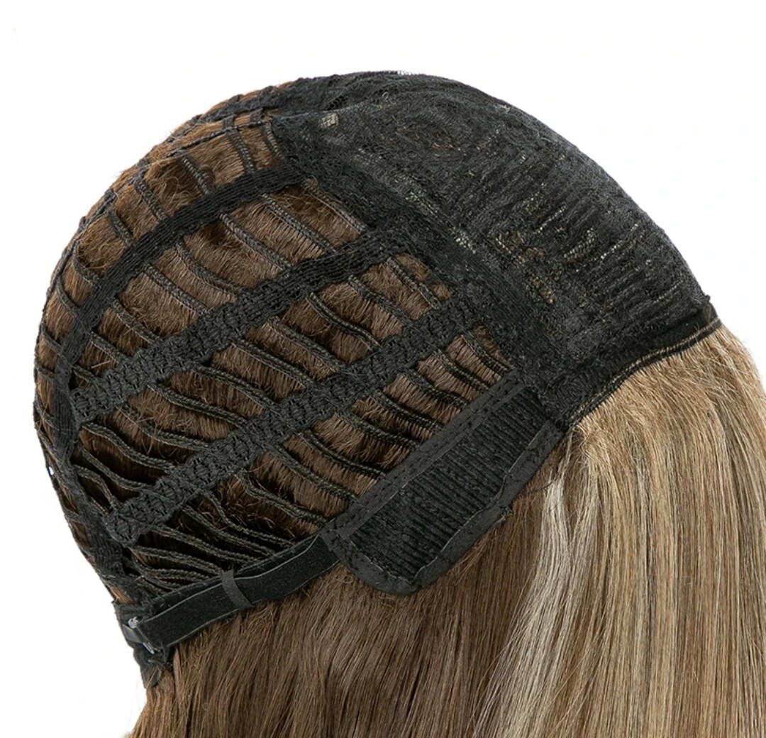Miggy Wig | Light Blonde Highlights Human Hair Blend