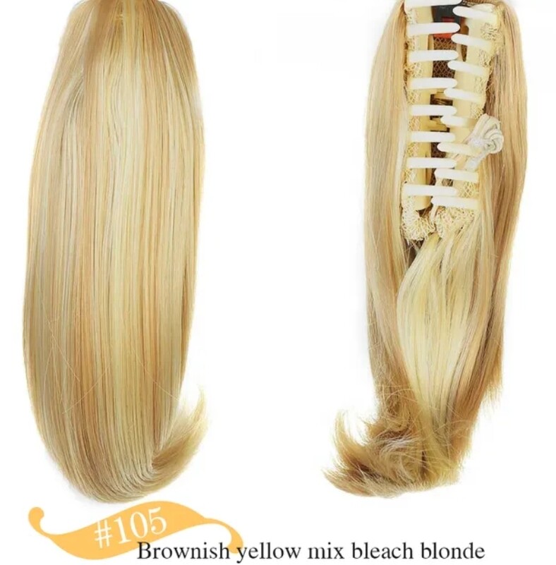 CLAW ON PONYTAIL EXTENSION STRAIGHT SYNTHETIC HAIR 8&quot;