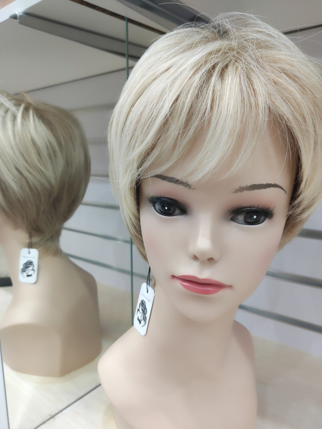 Miggy Wig | Light Blonde Highlights Human Hair Blend