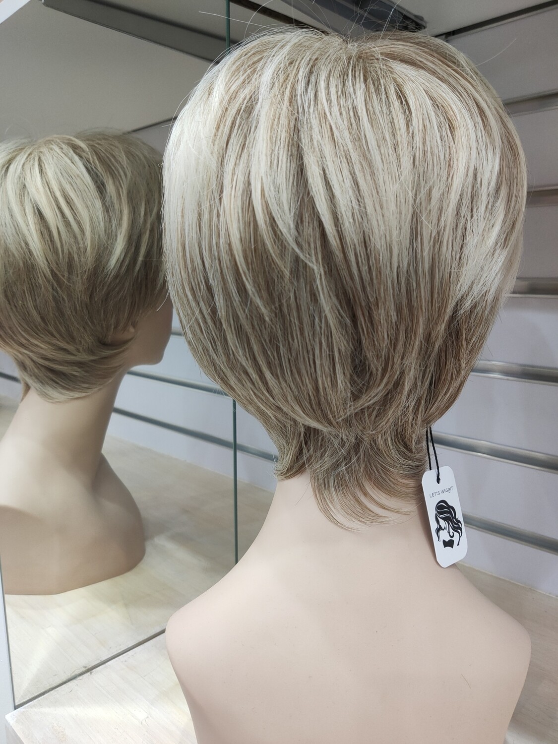 Miggy Wig | Light Blonde Highlights Human Hair Blend