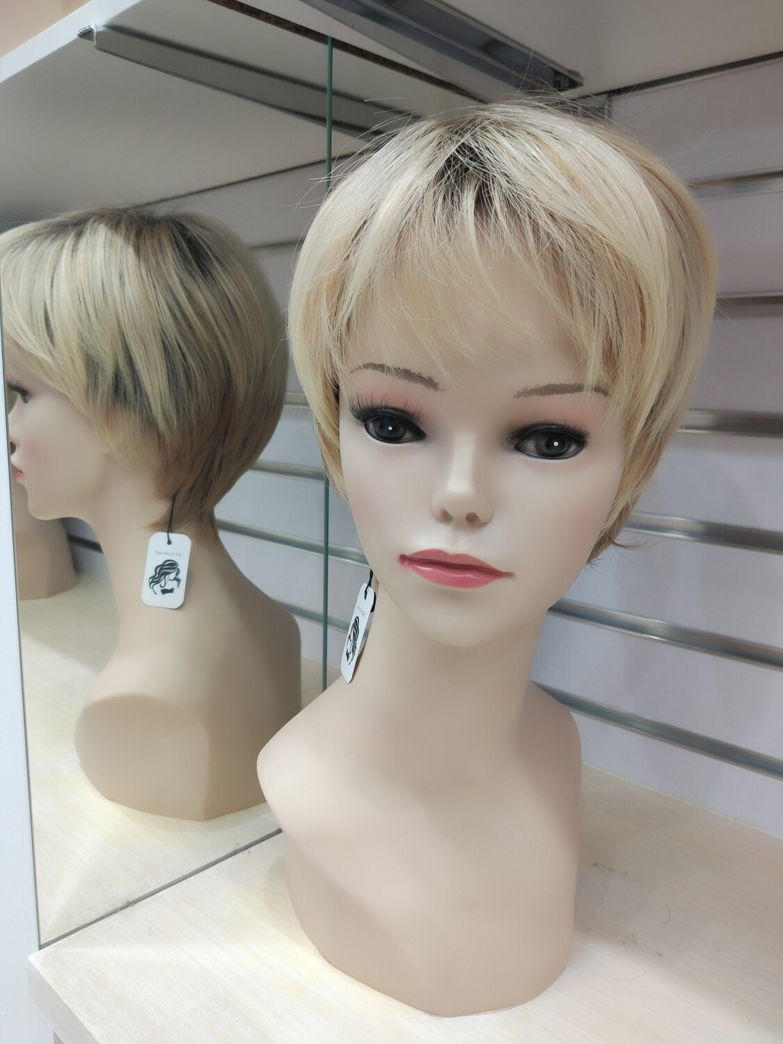 Mindi Wig | Golden Blonde Mix Human Hair Blend