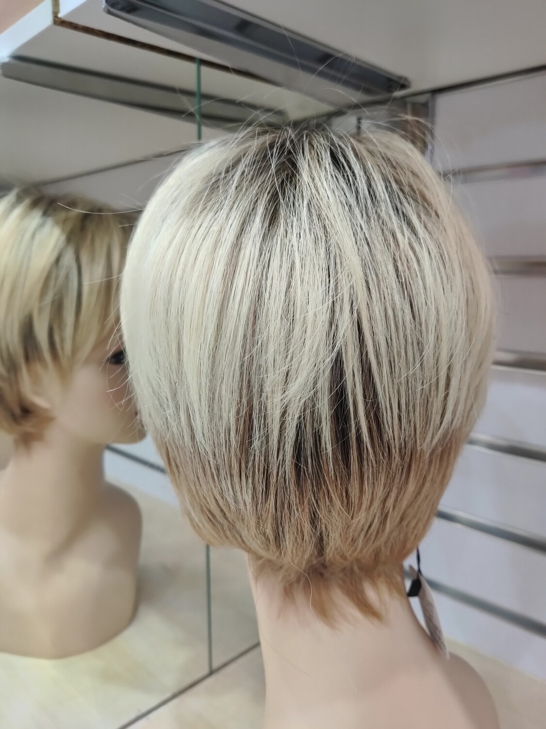 Mindi Wig | Golden Blonde Mix Human Hair Blend