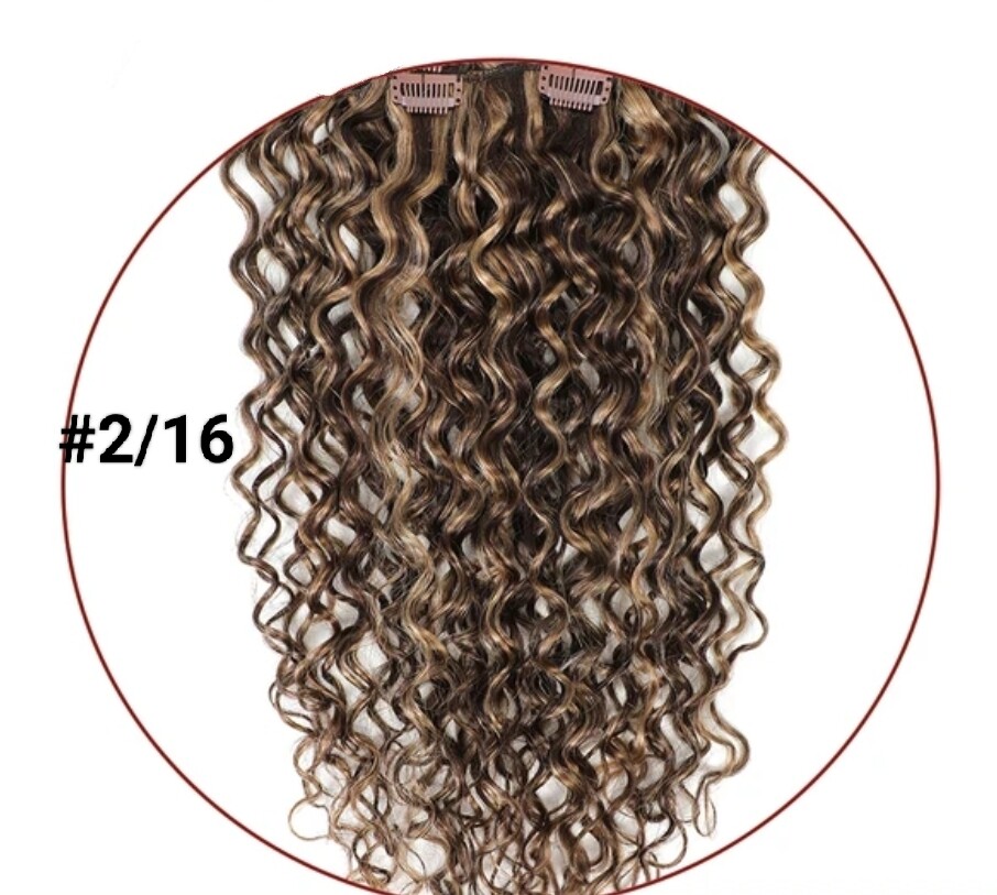 CLIP IN EXTENSION RUSSIAN HUMAN HAIR 14 INCH