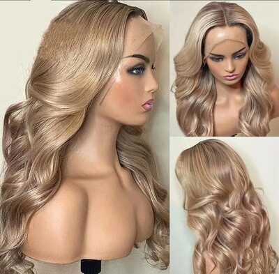 Cathee Wig | Diamond Blonde Ombre Human Hair Lace Front 
