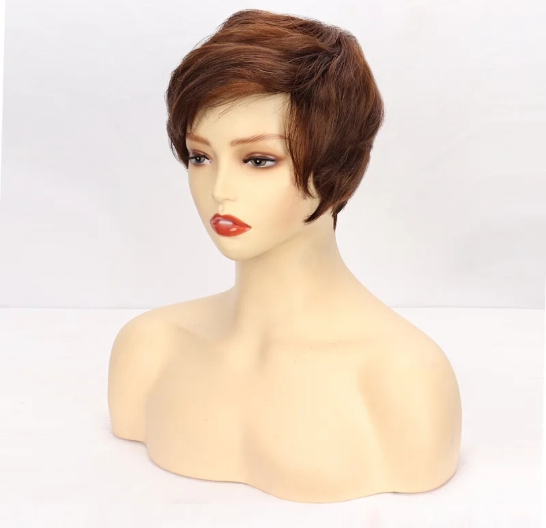 Stace Wig | Auburn Brown Human Hair
