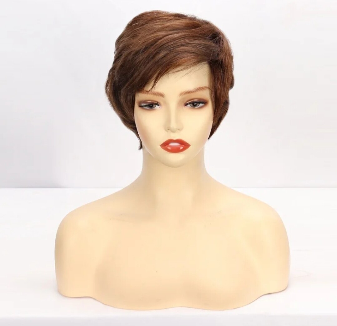 Stace Wig | Auburn Brown Human Hair