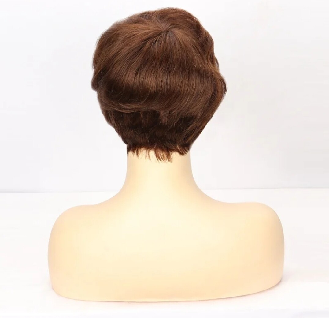 Stace Wig | Auburn Brown Human Hair