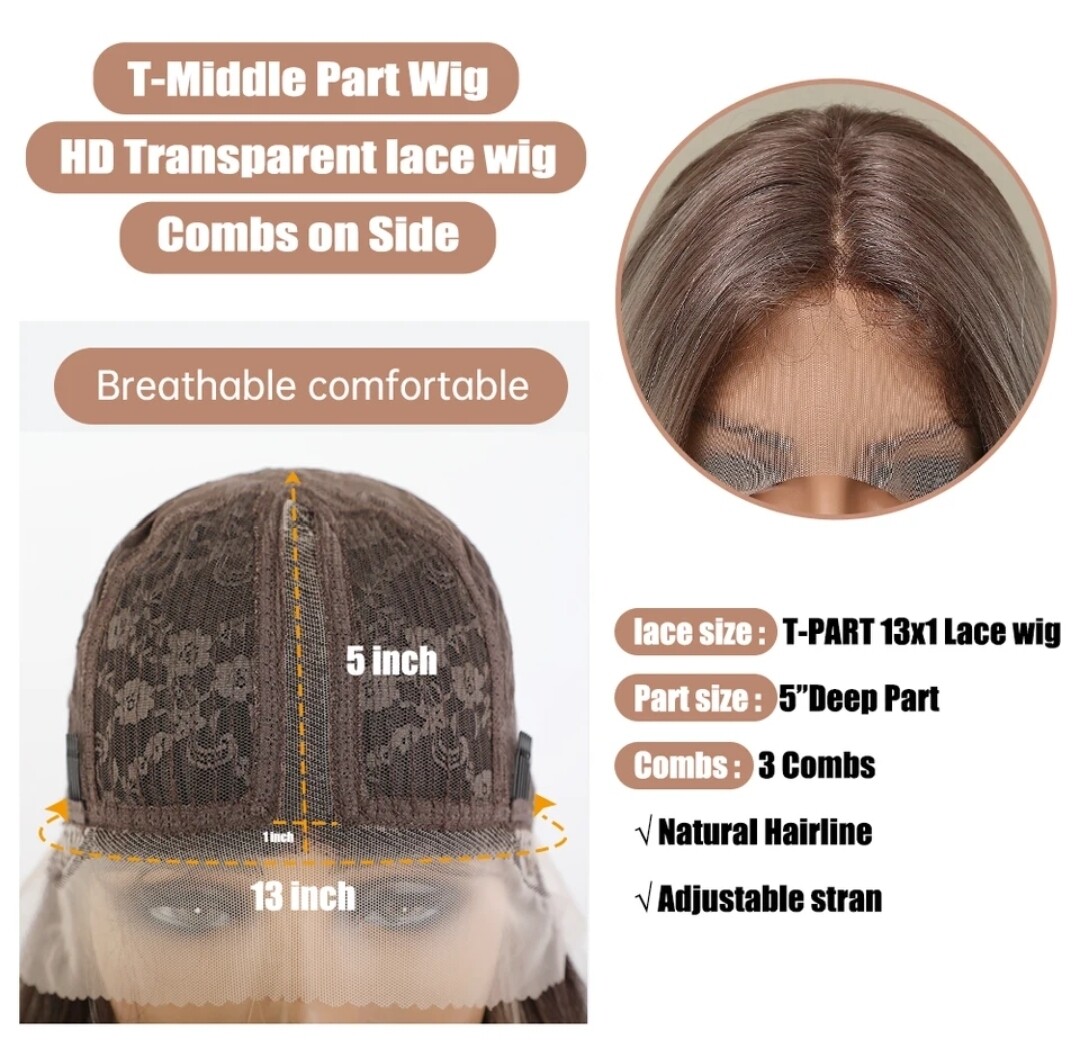 Andrea Wig | Chocolate Brown with Highlights Lace Front