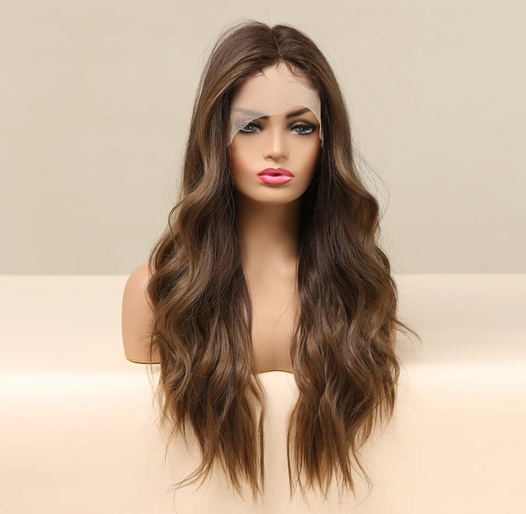 Andrea Wig | Chocolate Brown with Highlights Lace Front