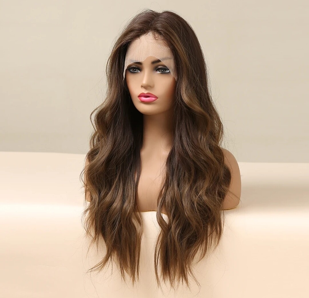 Andrea Wig | Chocolate Brown with Highlights Lace Front