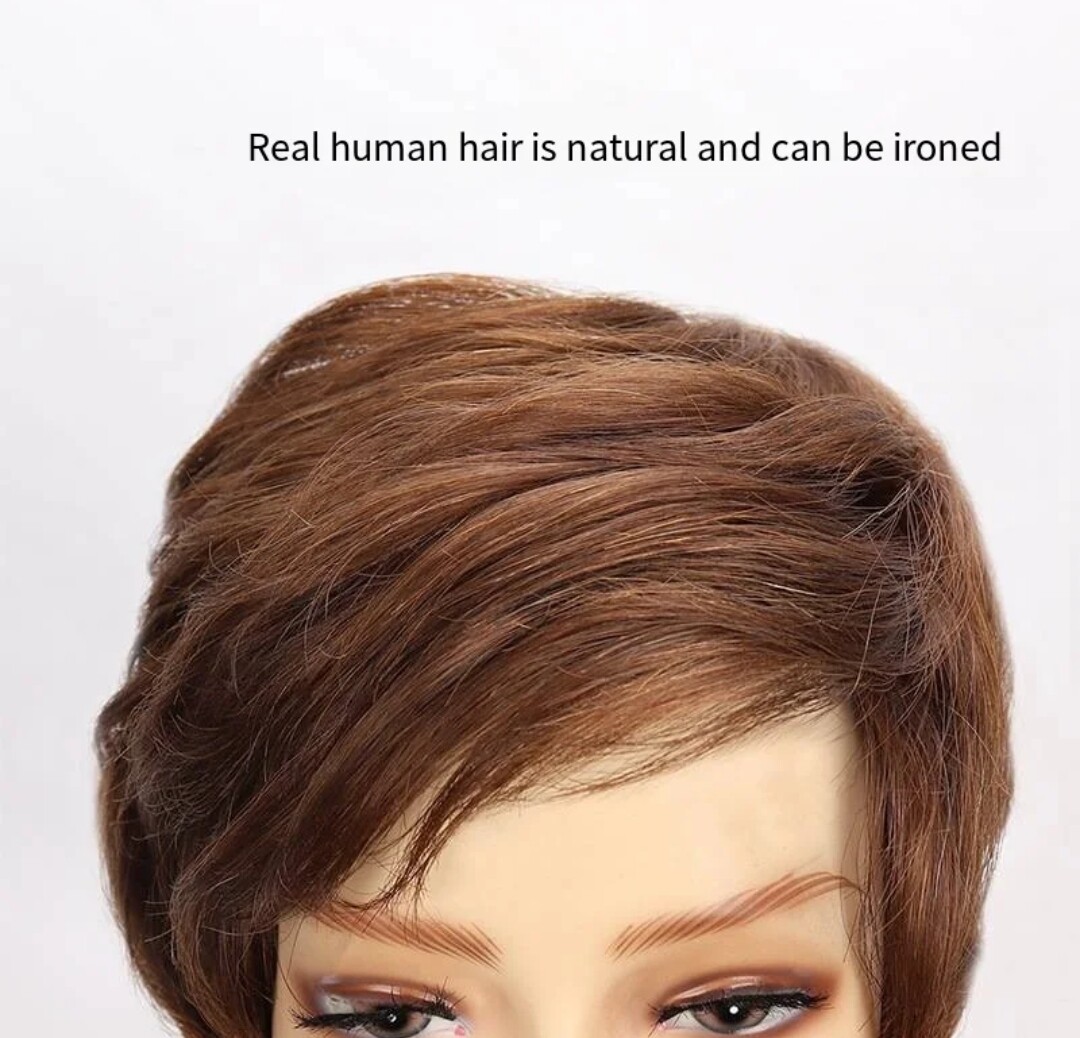 Stace Wig | Auburn Brown Human Hair