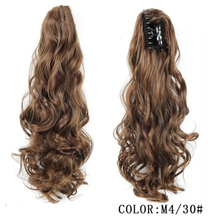 CLAW ON PONYTAIL EXTENSION BODY WAVE SYNTHETIC HAIR 26&quot;