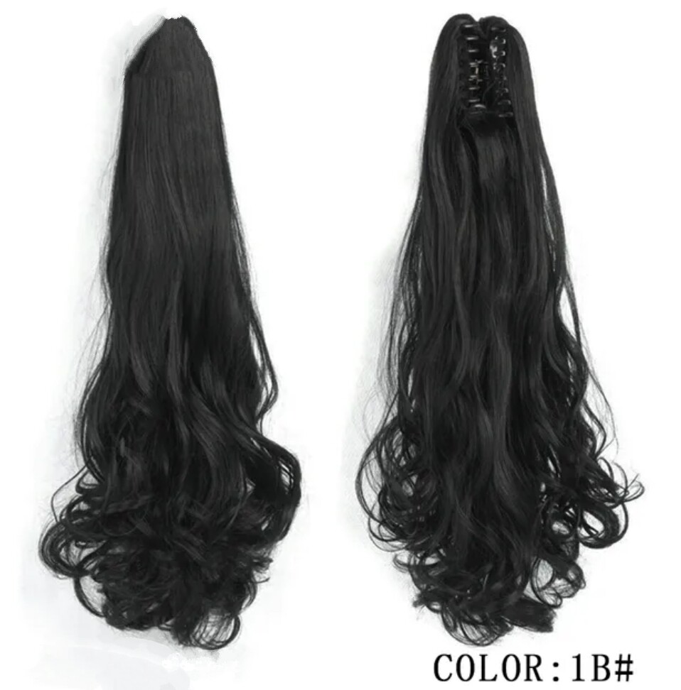 CLAW ON PONYTAIL EXTENSION BODY WAVE SYNTHETIC HAIR 26&quot;