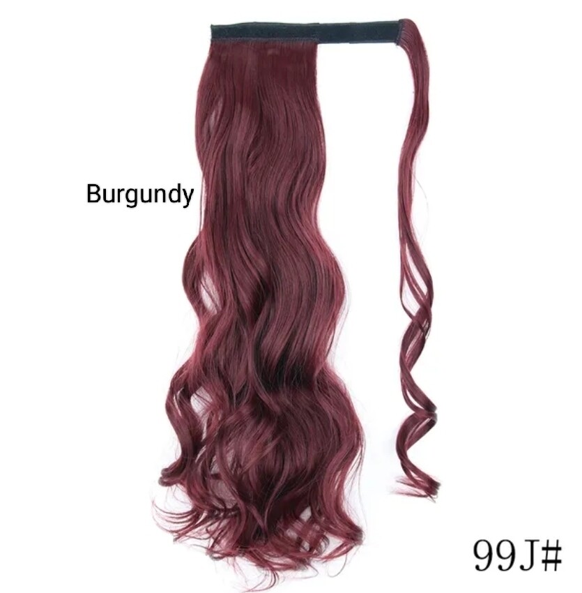 CLIP ON PONYTAIL EXTENSION BODY WAVE SYNTHETIC HAIR 26&quot;