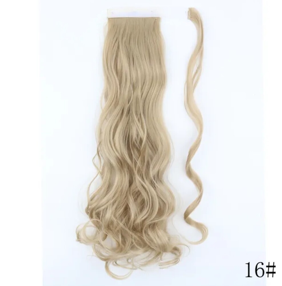 CLIP ON PONYTAIL EXTENSION BODY WAVE SYNTHETIC HAIR 26&quot;