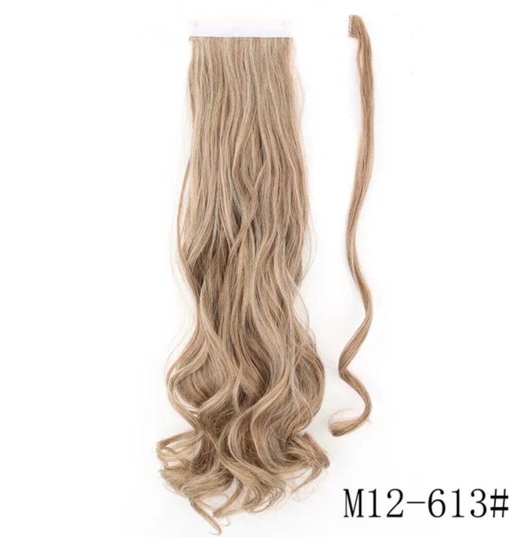 CLIP ON PONYTAIL EXTENSION BODY WAVE SYNTHETIC HAIR 26&quot;